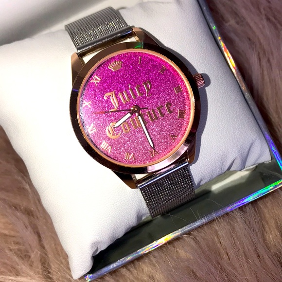 Juicy Couture watch with ombré fuschia face main image 6